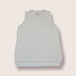 J.Crew Sleeveless white knit Sweater Vest